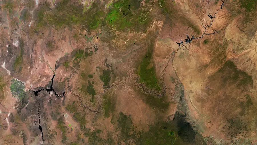 Satellite imagery of Las Vegas /Lake Mead / Grand Canyon area 