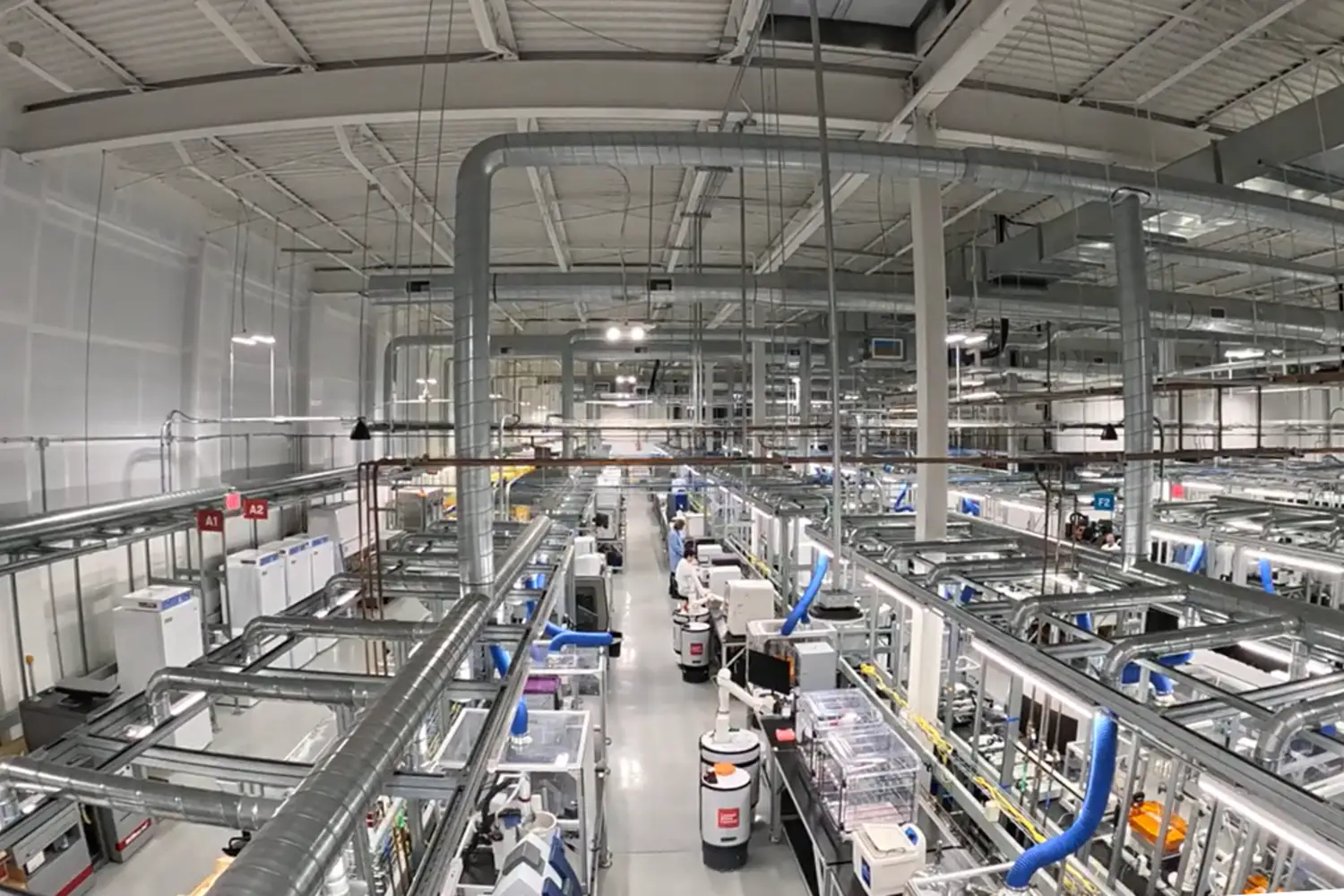 view of the biological and chemical innovation cloud lab from above