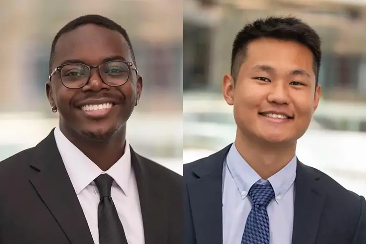 Lameck Beni and Eric Zhao headshots