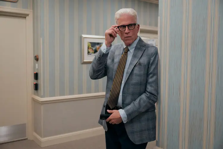 Ted Danson in a hallway from his Netflix show. 