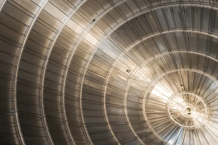The spectrometer for the Karlsruhe Neutrino Experiment, or KATRIN.
