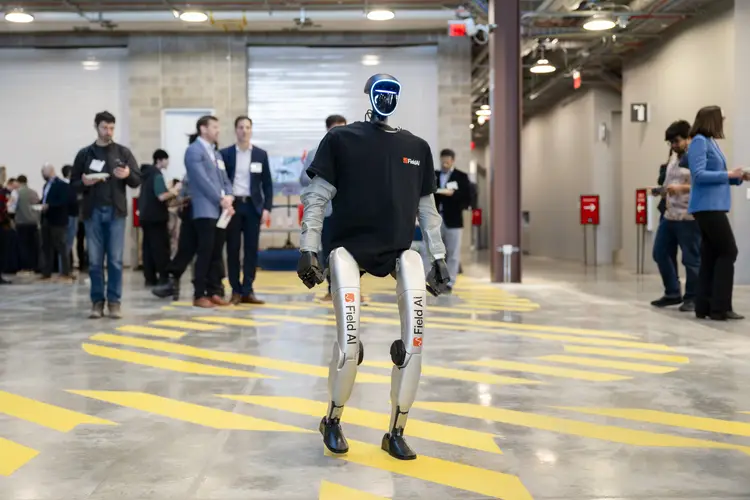 A FieldAI Robotics Demonstration during the RIC's opening. 