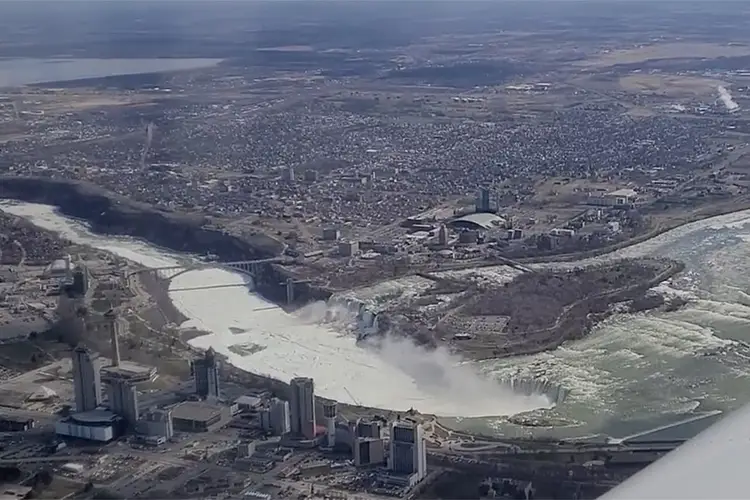 aerial view of Niagara Falls