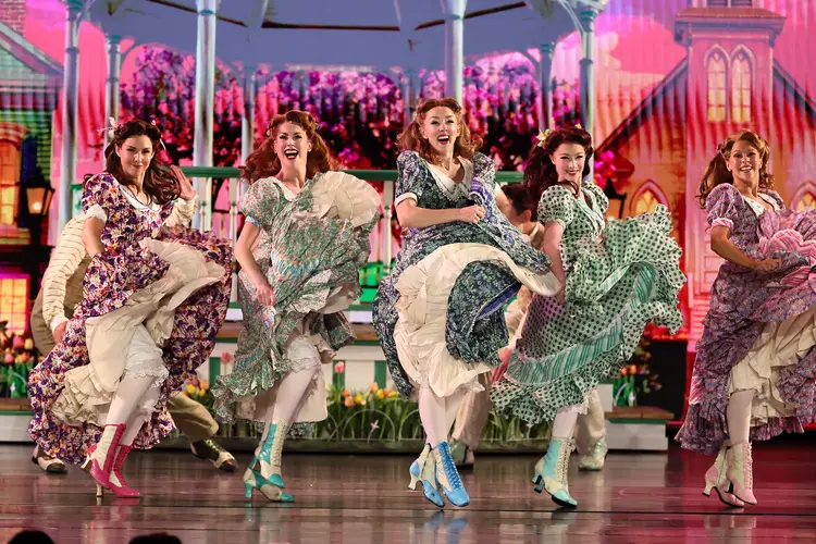 The cast of Schmigadoon! performs onstage during The 79th Annual Tony Awards. Getty Images for Tony Awards Productions)